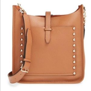 Rebecca Minkoff Studded Unlined Feed Leather Crossbody bag